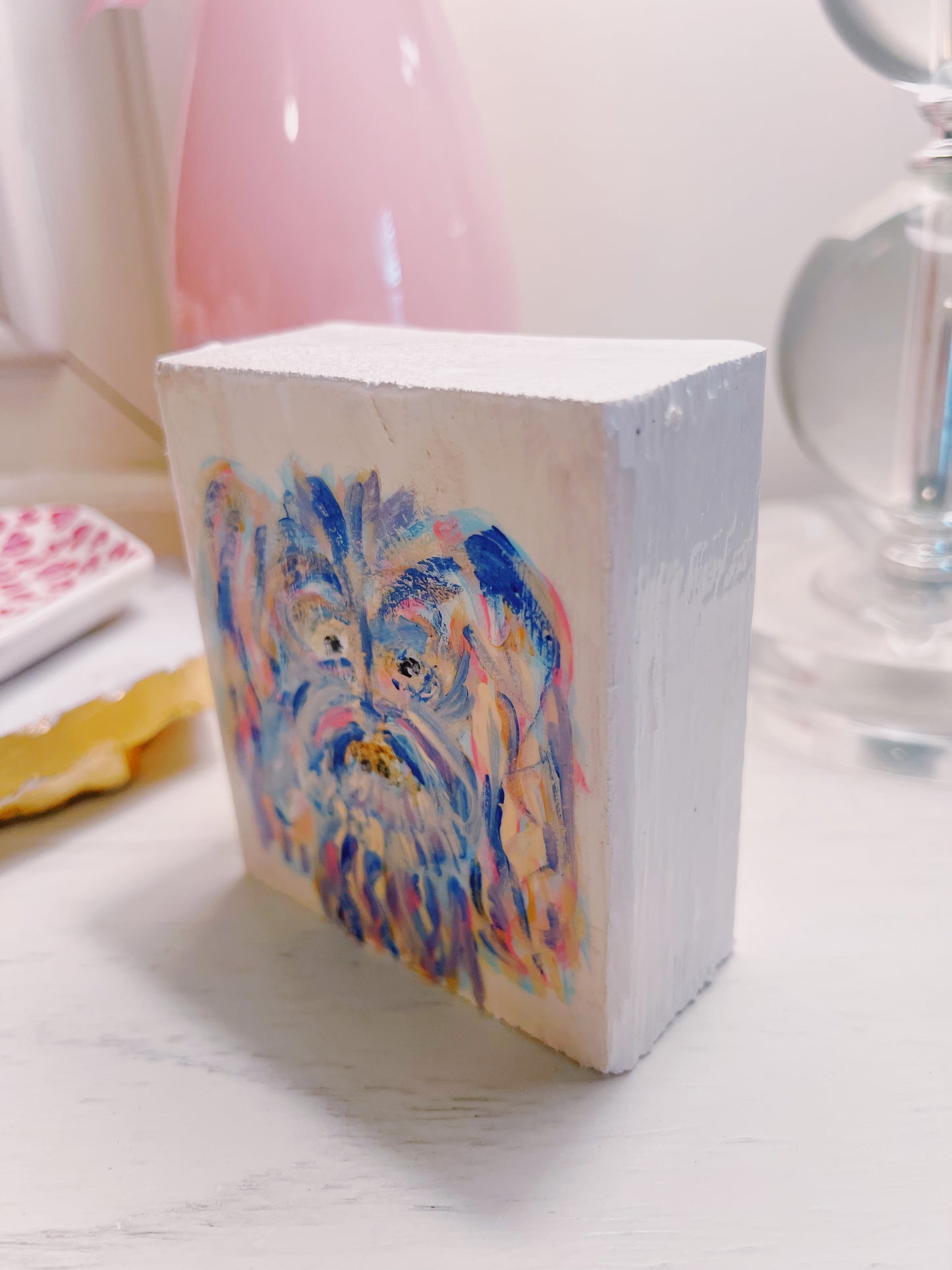 Mini Golden Doodle Wooden Painting